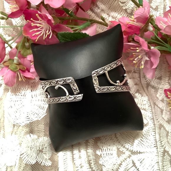 🌸 ROSE QUARTZ CUFF BRACELET BOHO CHIC BOHEMIAN CELTIC GYPSY GODDESS GEM PINK - Picture 5 of 9